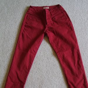 High waisted Red Jeans